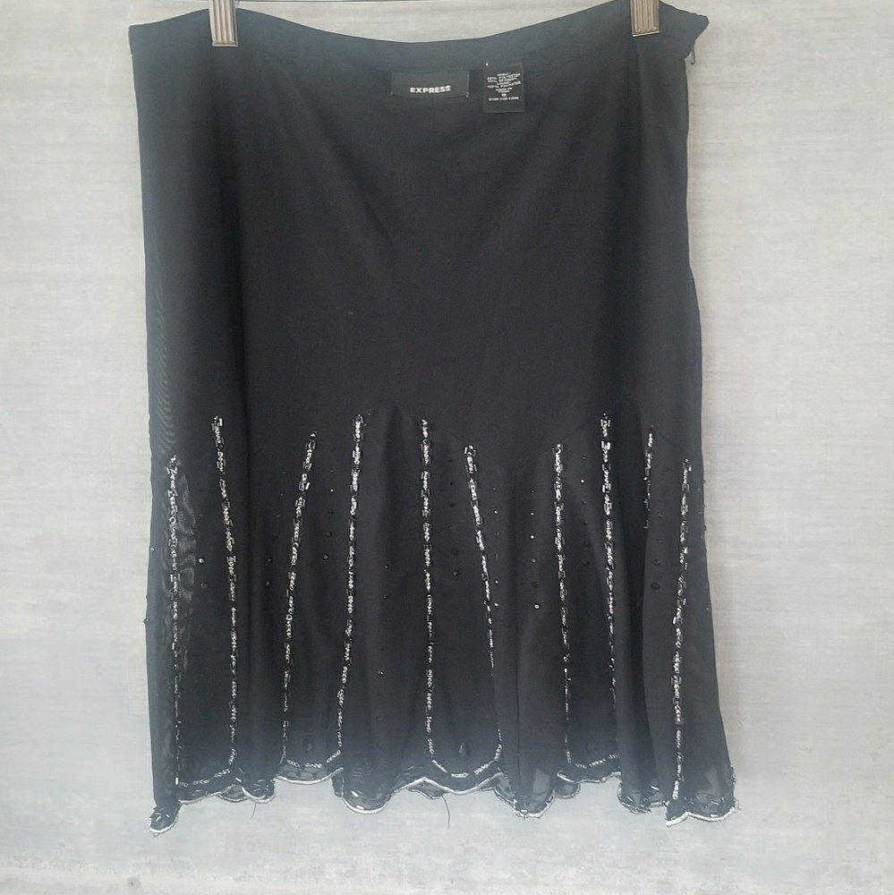 Express Beaded Midi Skirt
